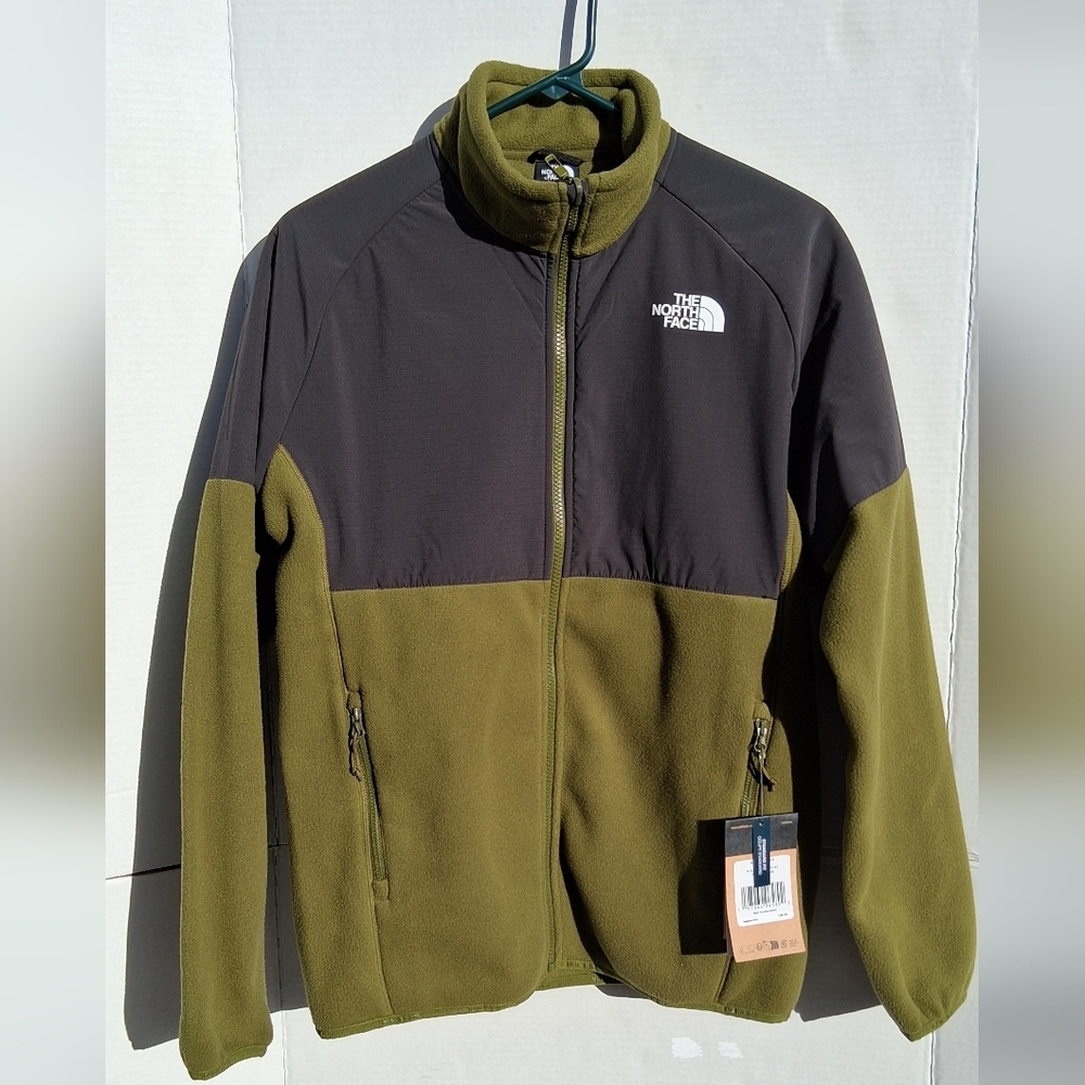 The North Face Olive and Dark Grey Fleece Jacket